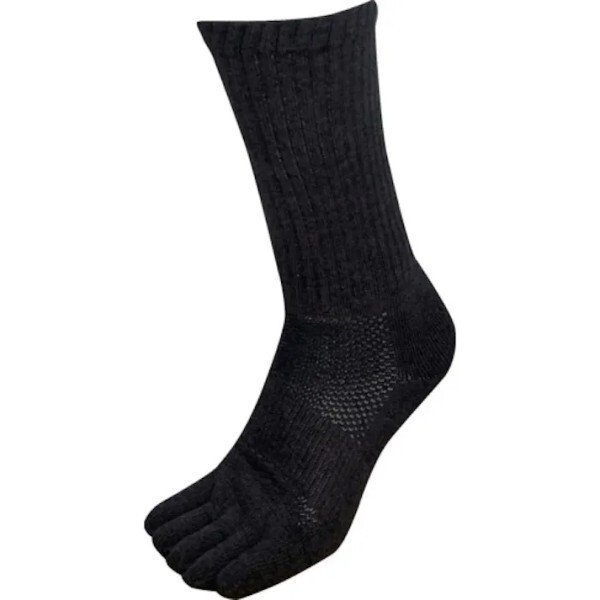 画像2: おたふく手袋 クッションパイルソックス 5本指 10足分 (2足組×5セット) グレー 作業現場　靴下　ワーキングソックス S-818 (2)