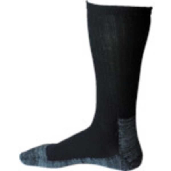 画像1: おたふく手袋 ストロングソックス 底力タイプ 先丸 10足分 (2足組×5セット) ブラック×グレー 作業現場　靴下　ワーキングソックス S-852 (1)