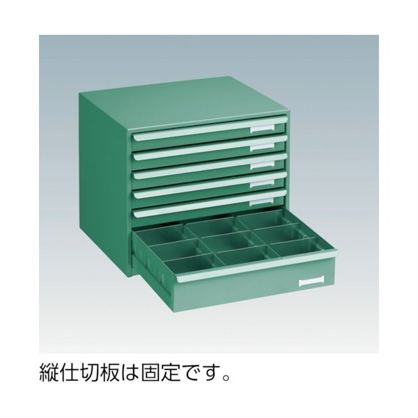 画像2: TRUSCO 卓上ツールケース ワイド 6段 384X327XH327 DT-L1S5 [502-1472] (2)