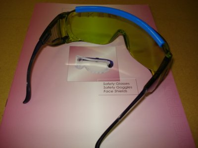 画像1: 保護メガネ　薄いグリーン色 RS-07 IR1.4(#52215)