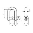 画像2: TRUSCO ロッキングピンシャックル ステンレス製 4mm 2個入 TLPS-4 [789-8282] (2)