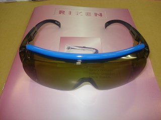 レーザー用一眼型保護眼鏡 メガネ併用可 RS-80 HEV 理研オプテック 