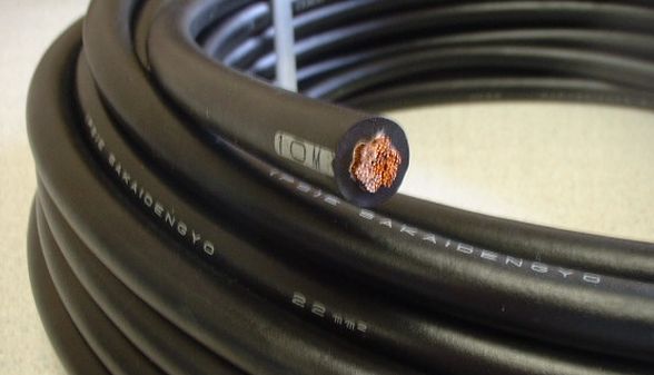 溶接ケーブル黒色[WCT22] 50Mお買上げ有難うございました