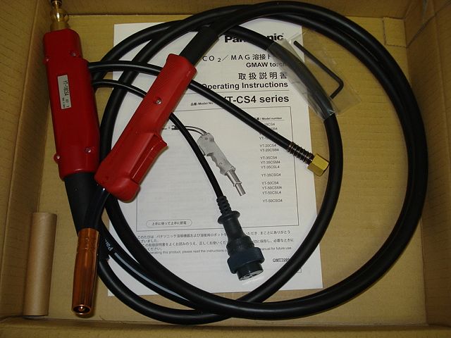 Ｐａｎａｓｏｎｉｃ CO2/MAG用溶接トーチ [YT-18CS4 お買い上げありがとうございました