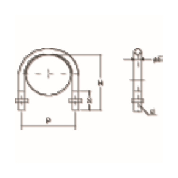 TRUSCO SGP用Uボルト SUS304 呼ビ径8A ネジ径M6 TSGP-BTM6-8A-S [161-2485] 溶接用品プロショップ  サンテック