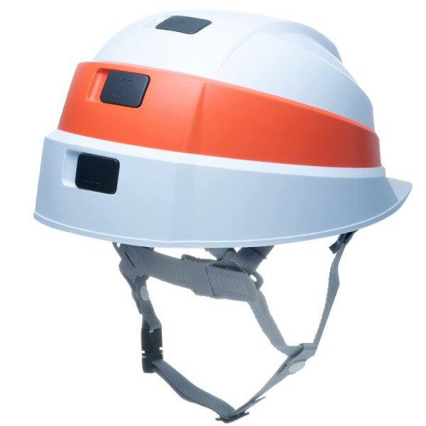 DIC たためるヘルメット/安全帽 墜落時保護用/飛来落下物用 国家検定取得 IZANO2 ホワイト/ オレンジライン 収納袋付  溶接用品プロショップ サンテック