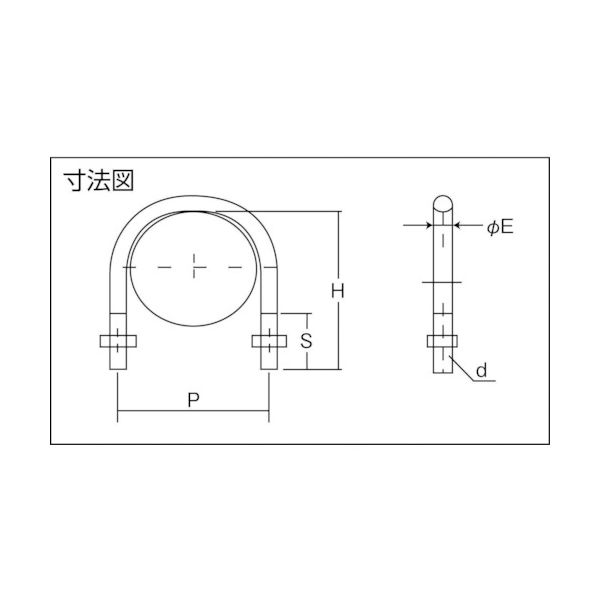 TRUSCO SGP用Uボルト SUS304 呼ビ径80A ネジ径W3/8 TSGP-BT80A-S [285-9777] 溶接用品プロショップ  サンテック