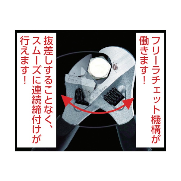 TRUSCO ラチェット式モンキーレンチ(ショートタイプ)(口開24mm TRUSCO ラチェット式モンキーレンチ(ショートタイプ)(口開24mm
